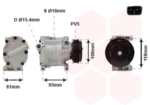 AIRCO COMPRESSOR VOOR FIAT 500 2015-, Auto-onderdelen, Airco en Verwarming, Nieuw, Ophalen of Verzenden