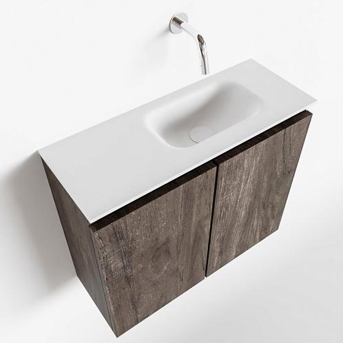 MONDIAZ TURE 60cm toiletmeubel dark brown. EDEN wastafel, Doe-het-zelf en Verbouw, Sanitair, Bad, Nieuw, Ophalen of Verzenden