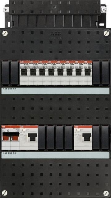 ABB groepenkast 1-fase, 8 groepen, 2 Aardlekschakelaars, Doe-het-zelf en Verbouw, Elektra en Kabels