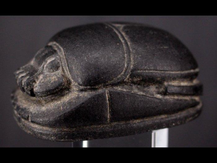 Oud-Egyptisch Steen Zeer grote Heart Scarab (L: 7cm) - 7 cm, Antiek en Kunst, Antiek | Overige Antiek