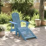 vidaXL Stoel Adirondack met voetenbank massief vurenhout, Tuin en Terras, Tuinstoelen, Verzenden, Nieuw, Hout