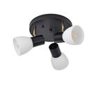 lux.pro Design plafondlamp Abbey 12x34 cm 3xE14 zwart goudkl, Huis en Inrichting, Verzenden, Nieuw