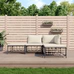 vidaXL 4-delige Loungeset met kussens poly rattan, Tuin en Terras, Tuinsets en Loungesets, Verzenden, Nieuw, Rotan, Loungeset