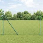 vidaXL Ketenlinkomheining met 7 Palen 1,6x10 m Gehoten Staal, Tuin en Terras, Verzenden, Nieuw, IJzer