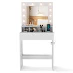 Tweedekans | Coast Kaptafel met LED-Verlichting en Spiegel –, Huis en Inrichting, Woonaccessoires | Spiegels, Ophalen of Verzenden