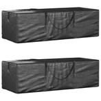 vidaXL Opbergtassen tuinkussens 2 st 135x40x55 cm polyetheen, Tuin en Terras, Tuinmeubel-accessoires, Verzenden, Nieuw