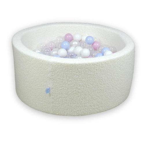 Witte teddy ballenbak met 300 ballen – veilig en zacht, Kinderen en Baby's, Speelgoed | Educatief en Creatief, Nieuw, Ophalen of Verzenden