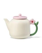 HEMA Theepot 600ml keramiek bloem oor, Verzenden
