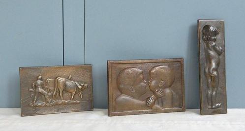 J.P. Kok - Plaquette (3) - Gegoten Brons, Antiek en Kunst, Curiosa en Brocante
