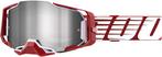 100% Armega Oversized Deep Red Crossbril - Silver Mirror len, Verzenden, Nieuw