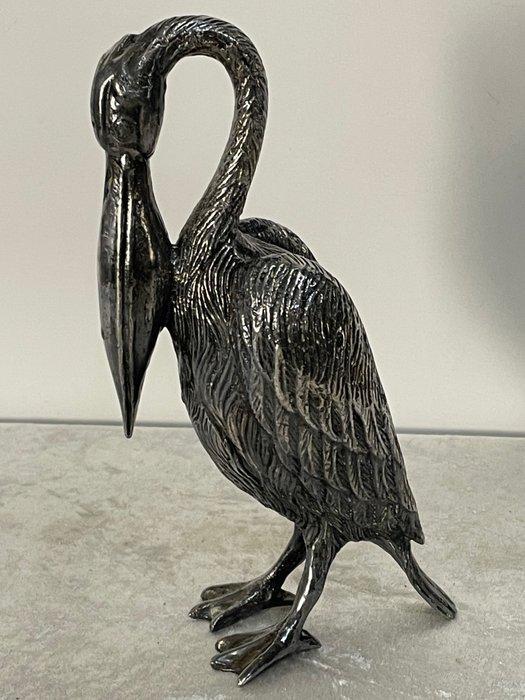 Beeld, Pelikaan - 21.5 cm - Verzilverd, Antiek en Kunst, Curiosa en Brocante