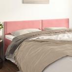 vidaXL Hoofdborden 2 st 100x5x78/88 cm fluweel roze, Verzenden, Nieuw, Stof