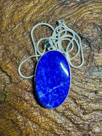 Lapis-Lazuli hanger en ketting van 925 zilver. Geen