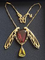 René Lalique - Ice light libellule amber – 925. Zilver,, Antiek en Kunst