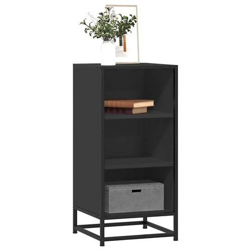 vidaXL Dressoir 35,5x35x76 cm bewerkt hout en metaal zwart, Huis en Inrichting, Kasten | Dressoirs, Nieuw, Overige houtsoorten