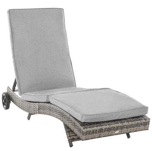 S-Vormige Verstelbare Rotan Ligstoel - Ergonomisch ontwerp, Tuin en Terras, Tuinstoelen, Nieuw, Inklapbaar, Verstelbaar, Metaal
