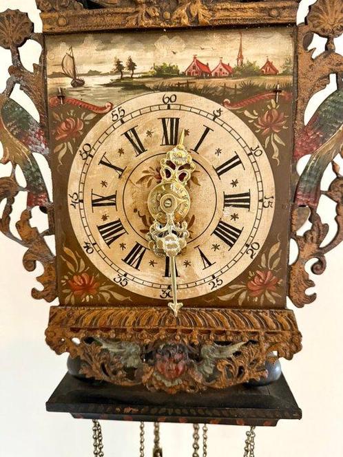 Slingerklok - Antiek - Eik - 1850-1900 - Friese Stoelklok, Antiek en Kunst, Antiek | Klokken
