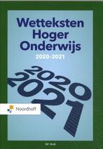 Wetteksten Hoger Onderwijs 2020 2021 9789001593285, Boeken, Studieboeken en Cursussen, Zo goed als nieuw, Verzenden