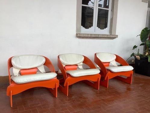 Kartell - Joe Colombo - Fauteuil (3) - 4801 - Hout, Antiek en Kunst, Kunst | Designobjecten