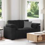 vidaXL Loveseat bank 120 cm fluweel zwart, Verzenden, Nieuw, Stof