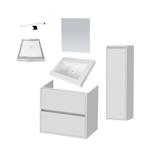 Badkamermeubelset NEXXT Small 60cm Hoogglans Wit, Ophalen of Verzenden, Nieuw, Bad