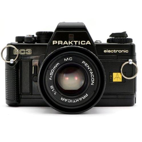 Praktica BC3 electronic + Pentacon MC 50mm f/1.8 Single lens, Audio, Tv en Foto, Fotocamera's Analoog