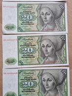 Duitsland, Bondsrepubliek. - 5 x 20 Deutsche Mark - various, Postzegels en Munten, Bankbiljetten | Europa | Niet-Eurobiljetten