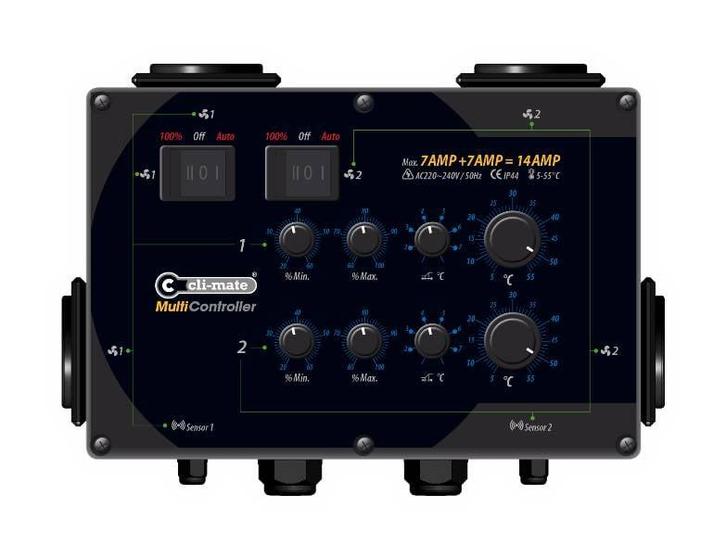 Cli-Mate Multi-controller 7+7 A, Witgoed en Apparatuur, Luchtbehandelingsapparatuur, Ophalen of Verzenden