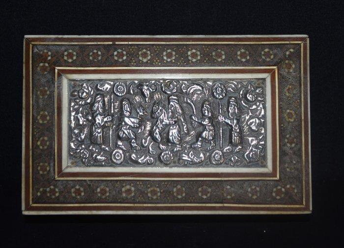 Kleine doos - Zilver, Hout, Koper, Been - Midden-Oosten -, Antiek en Kunst, Kunst | Niet-Westerse kunst