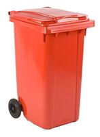 Afvalcontainer 240 liter rood, Kunststof, Nieuw, 40 liter of meer, Ophalen of Verzenden