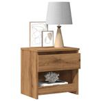 vidaXL Nachtkastje 40x30x39 cm bewerkt hout artisanaal, Verzenden, Nieuw, Hout