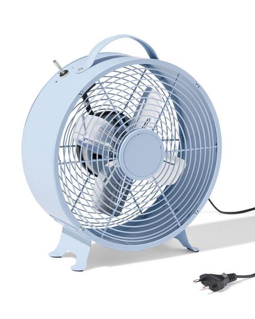 HEMA Tafelventilator retro Ø25.8cm blauw, Witgoed en Apparatuur, Airco's, Nieuw, Verzenden