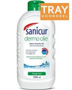 SANICUR DERMO OLIE BAD EN DOUCHE GEL TRAY 4 X 1000 ML, Verzenden, Nieuw