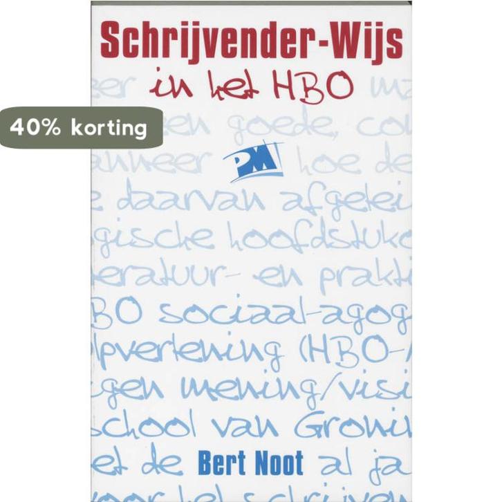PM-reeks Schrijvender-wijs in het HBO / PM-reeks B. Noot, Boeken, Economie, Management en Marketing, Gelezen, Verzenden