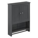 Badkamerkast Steyr voor wandmontage 65x48,7x14,5 cm donkergr, Verzenden, Nieuw