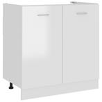 vidaXL Wastafelonderkast Lyon 80x46x81,5 cm bewerkt hout, Huis en Inrichting, Keuken | Keukenelementen, Verzenden, Nieuw, Wit