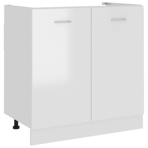 vidaXL Wastafelonderkast Lyon 80x46x81,5 cm bewerkt hout, Huis en Inrichting, Keuken | Keukenelementen, Wit, Nieuw, Verzenden