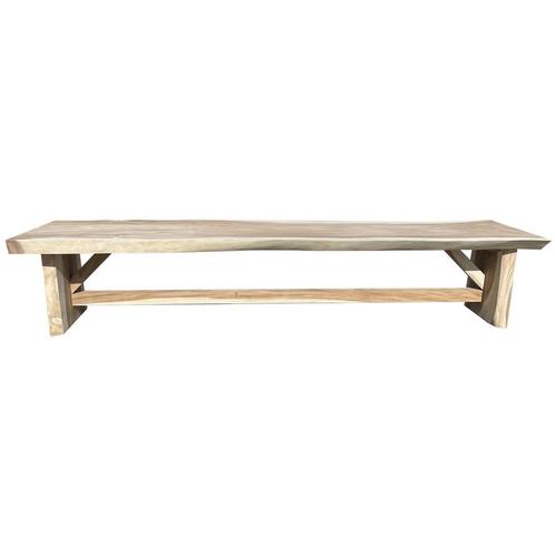 Boomstamtafel 400x100xH77,5 cm - bladdikte 10 cm geschoord, Tuin en Terras, Tuintafels, Nieuw, Ophalen of Verzenden