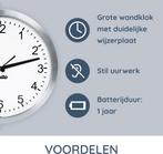 Wandklok modern - Klok met stil uurwerk - 30 cm - Alecto - A, Verzenden, Zo goed als nieuw