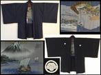 Set van 2 / landschap / Japanse vintage kimono  HAORI jas, Antiek en Kunst