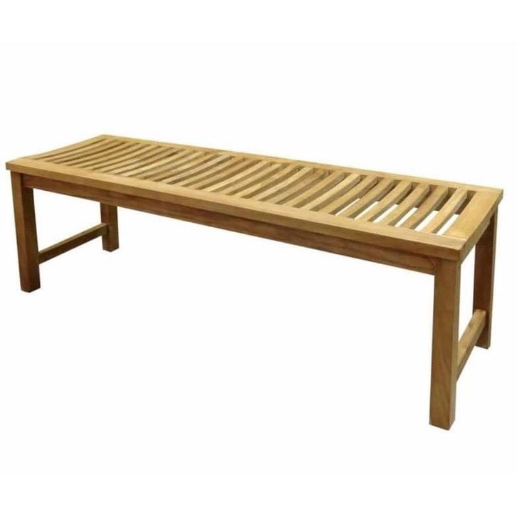 Javaan tuinbank 150x45xH46 cm teak, Huis en Inrichting, Banken | Bankstellen, Nieuw, Ophalen of Verzenden