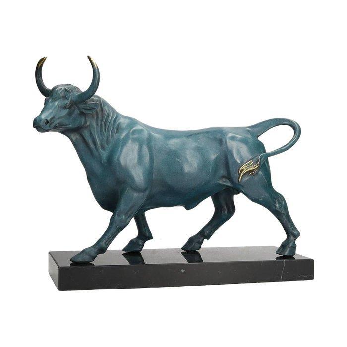 Beeldje - Bull - Brons, Marmer, Antiek en Kunst, Curiosa en Brocante