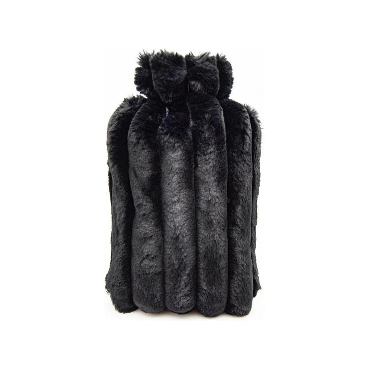 Tragar Warmwaterkruik 2L – Zwarte Fluffy Hoes – Natuurlijk, Huis en Inrichting, Woonaccessoires | Kussens, Ophalen of Verzenden