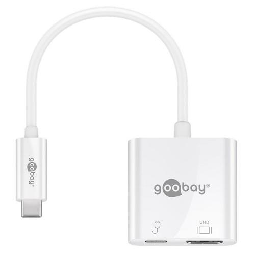 Goobay USB-C naar HDMI 4K 60Hz en USB-C PD 60W, Audio, Tv en Foto, Audiokabels en Televisiekabels, Ophalen of Verzenden