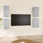 vidaXL Tv-meubelen 4 st 30,5x30x60 cm bewerkt hout grijs, Nieuw, Verzenden