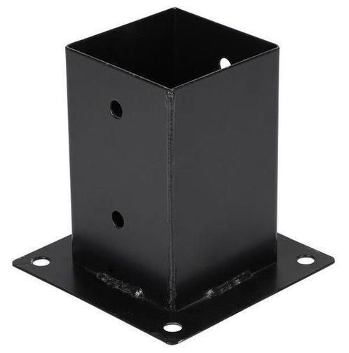 Starx Paalhouder op plaat 92x92 mm Zwart, Doe-het-zelf en Verbouw, Hang- en Sluitwerk, Nieuw, Ophalen of Verzenden