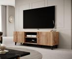 TV-Meubel eiken 150x42x53 2 deuren zwarte pootjes, Huis en Inrichting, Kasten | Televisiemeubels, Overige materialen, Verzenden