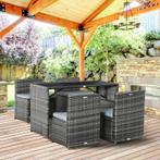 TRUUSK Outsunny Polyrattan Gartenmöbel für 4 Personen, Ratta, Verzenden, Nieuw