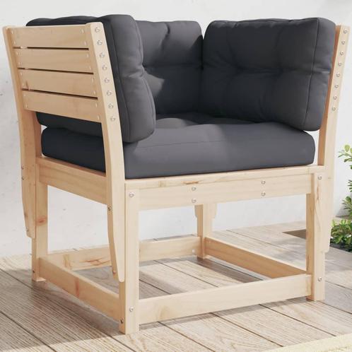 vidaXL Tuinbank met armleuningen en kussens massief, Tuin en Terras, Tuinsets en Loungesets, Nieuw, Verzenden