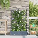 vidaXL Tuindruppel met Trellis 2 pcs Lichtgrijs 80 x 40 x, Verzenden, Nieuw, Minder dan 60 cm